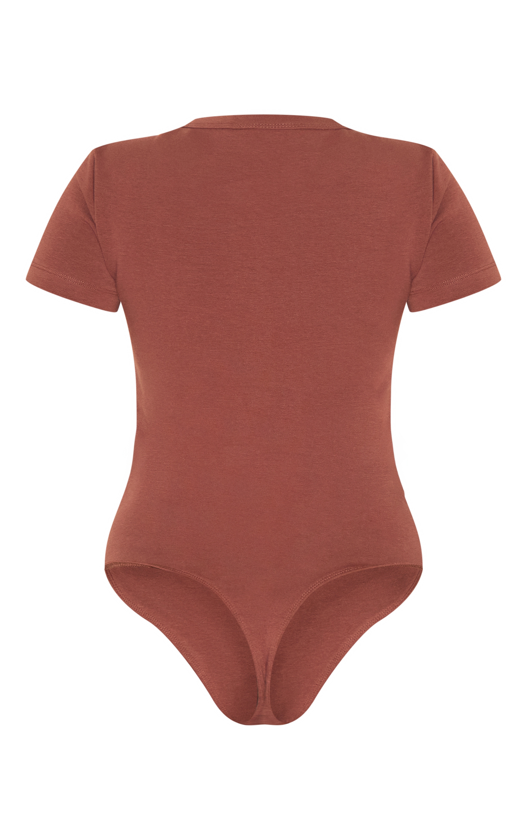 Body tissé deluxe chocolat à manches courtes et boutons image 6