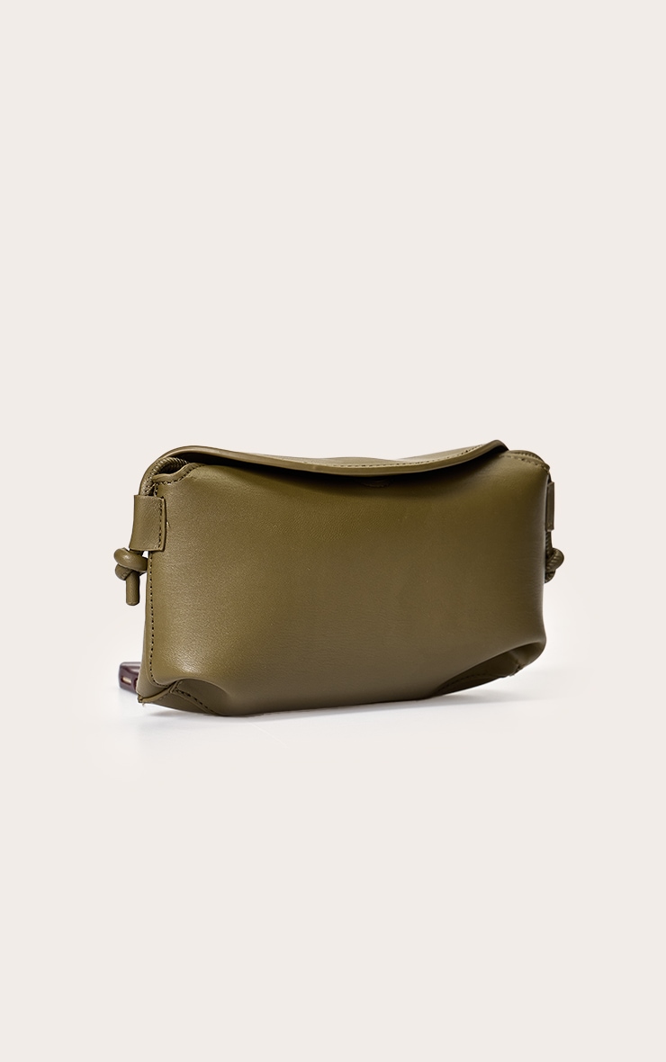 Olive Soft PU Spaghetti Strap Cross Body Bag image 2
