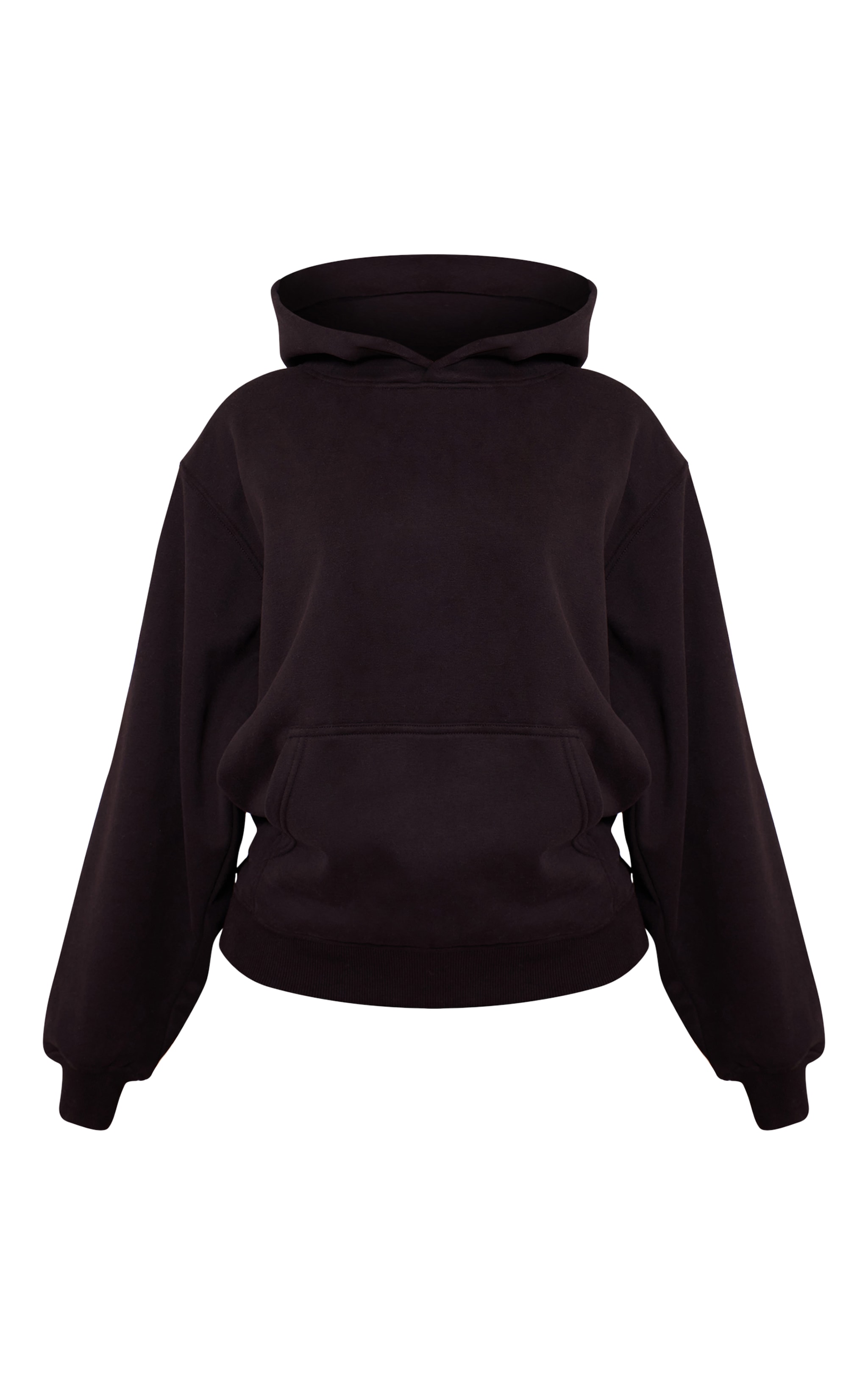 Petite Black Oversized Pull Over Hoodie image 5