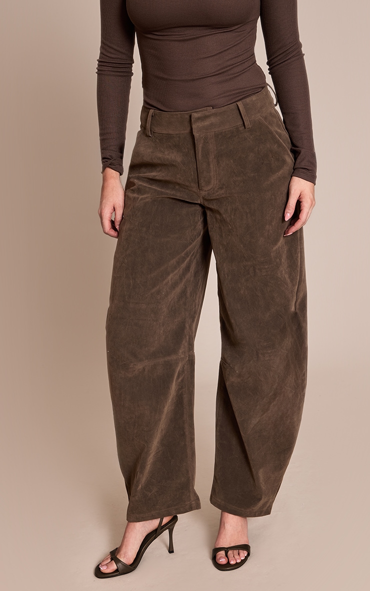 Olive PU Toe Post Heeled Sandal image 1