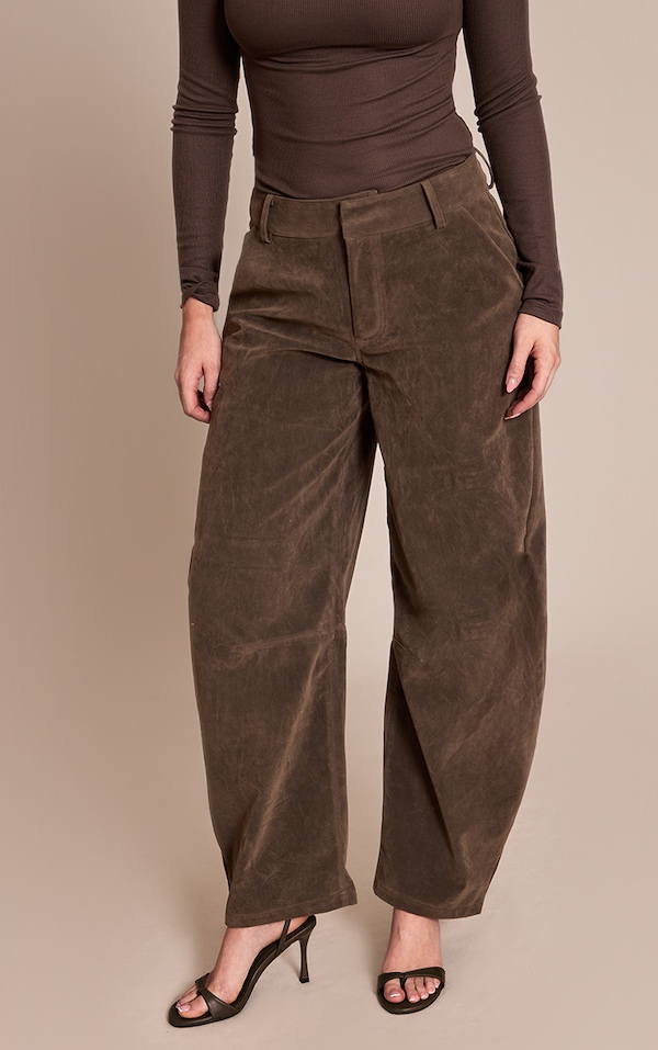 Olive PU Toe Post Heeled Sandal