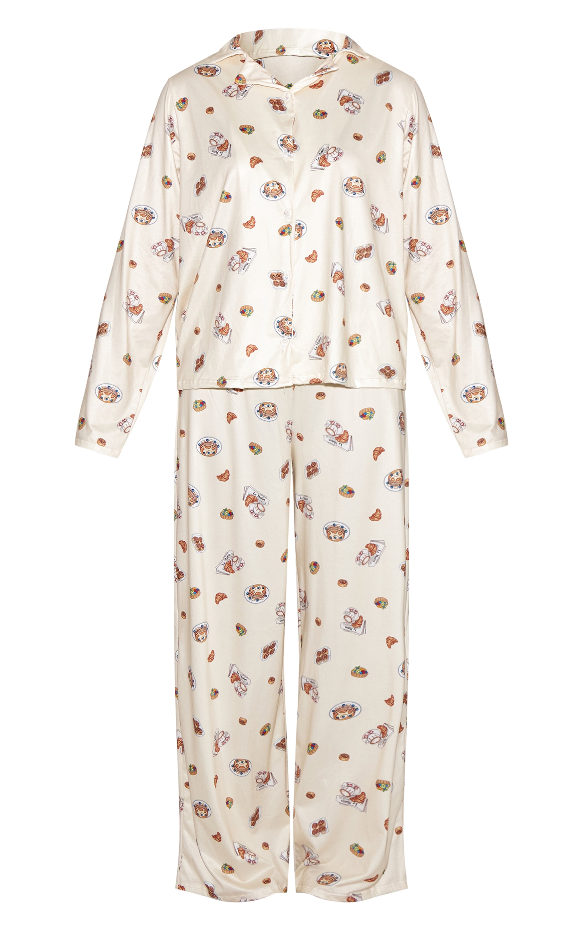 Lemon Breakfast Printed Long Sleeve Button Through PJ Set image 5