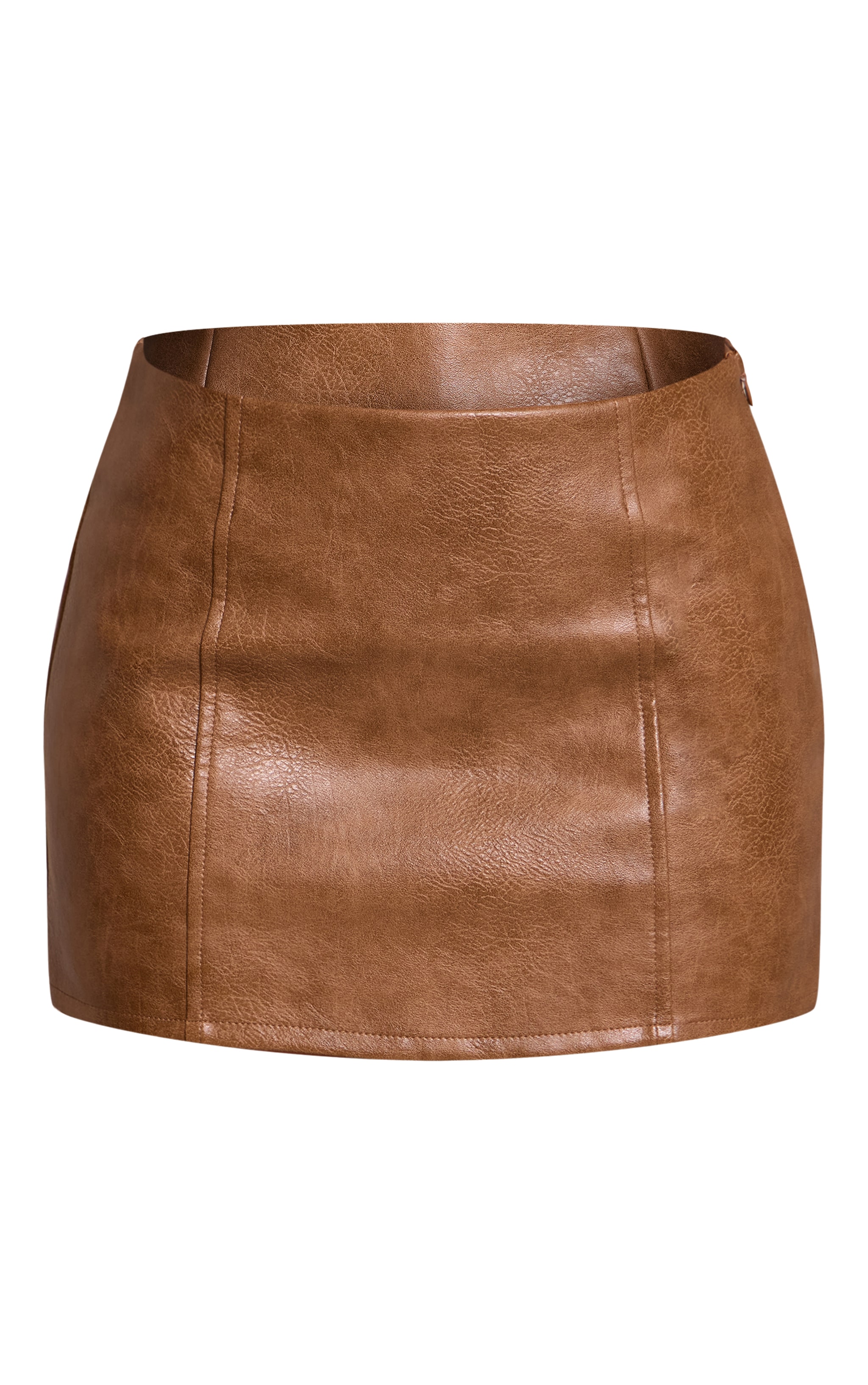 Petite Mini-jupe en PU chocolat image 6