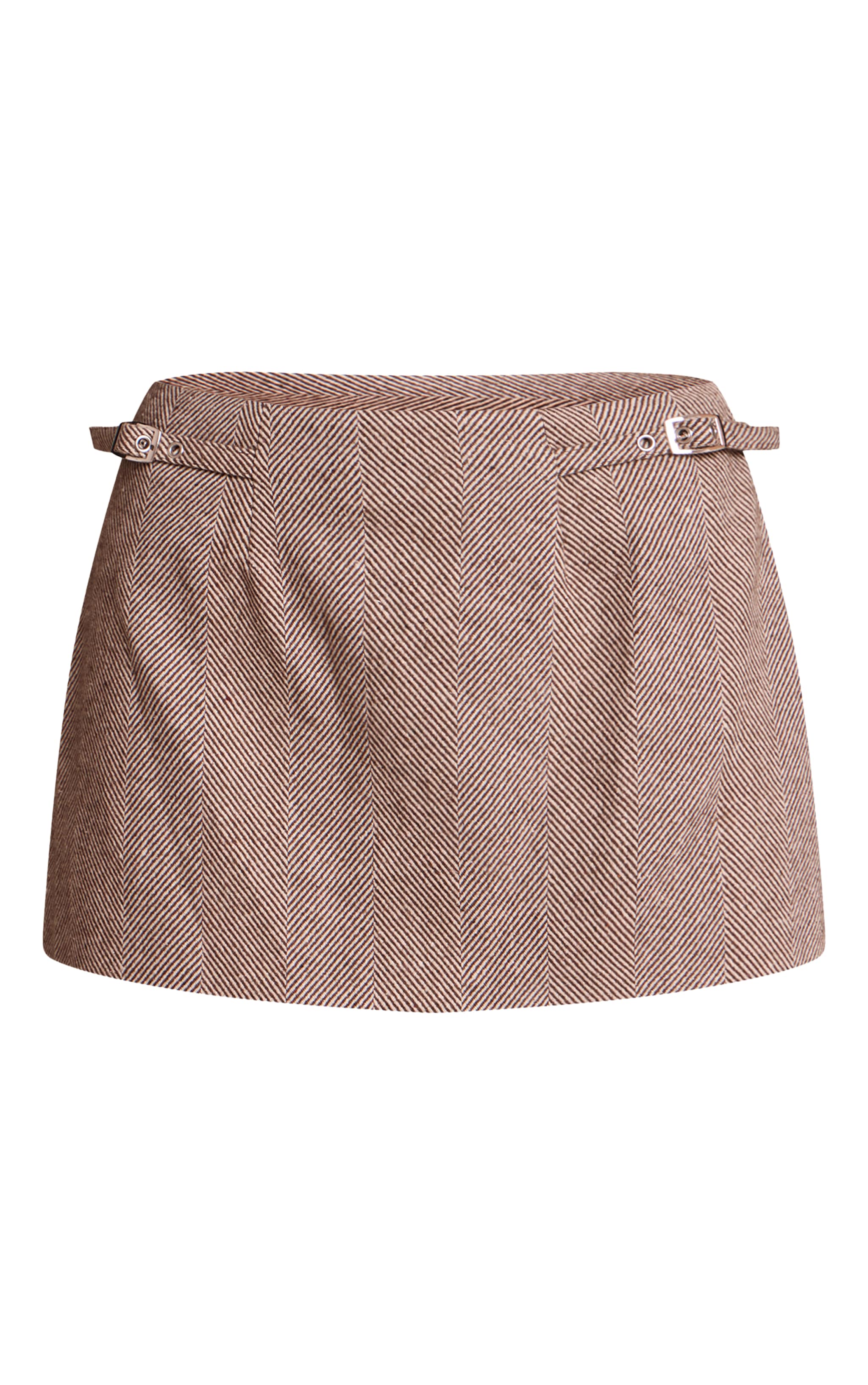 Jupe marron à chevrons et ceinture image 6