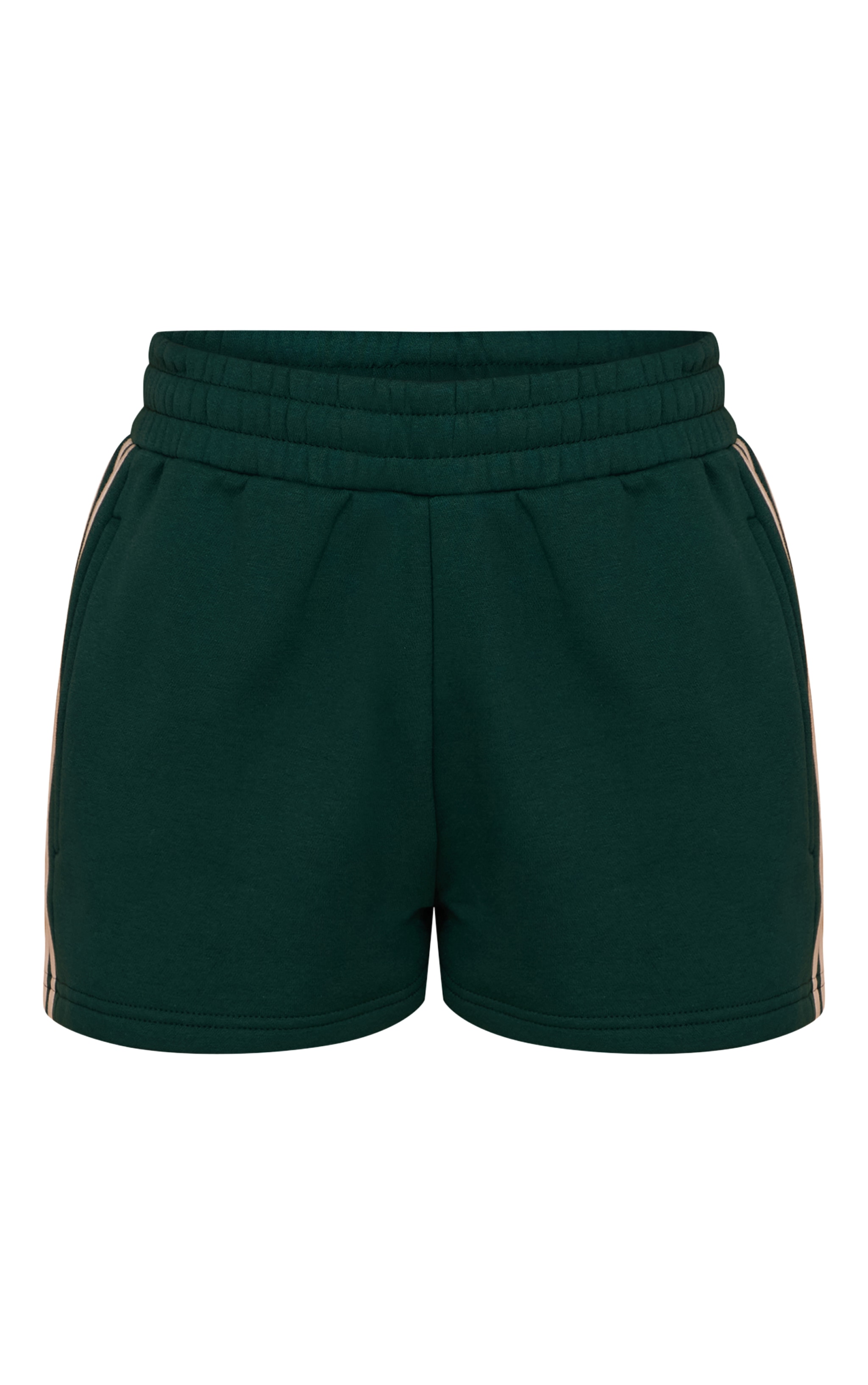 Pine Green Double Side Stripe Sweat Shorts image 6