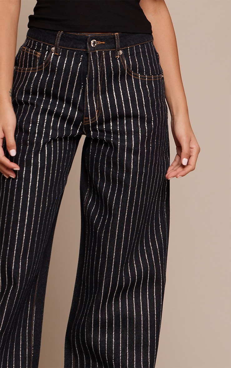 Indigo Diamante Striped Jeans image 4