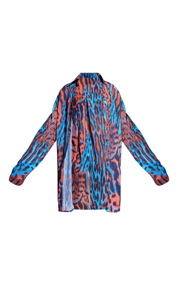 Leopard print beach shirt clearance