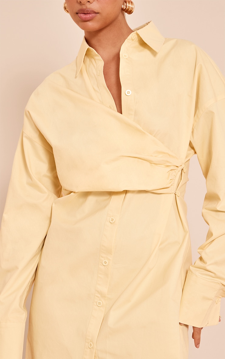 Lemon Overlay Long Sleeve Shirt Dress image 4