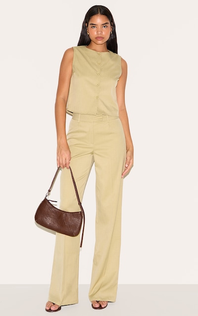 Tall Clay Tailored Mid Rise Straight Leg Pants