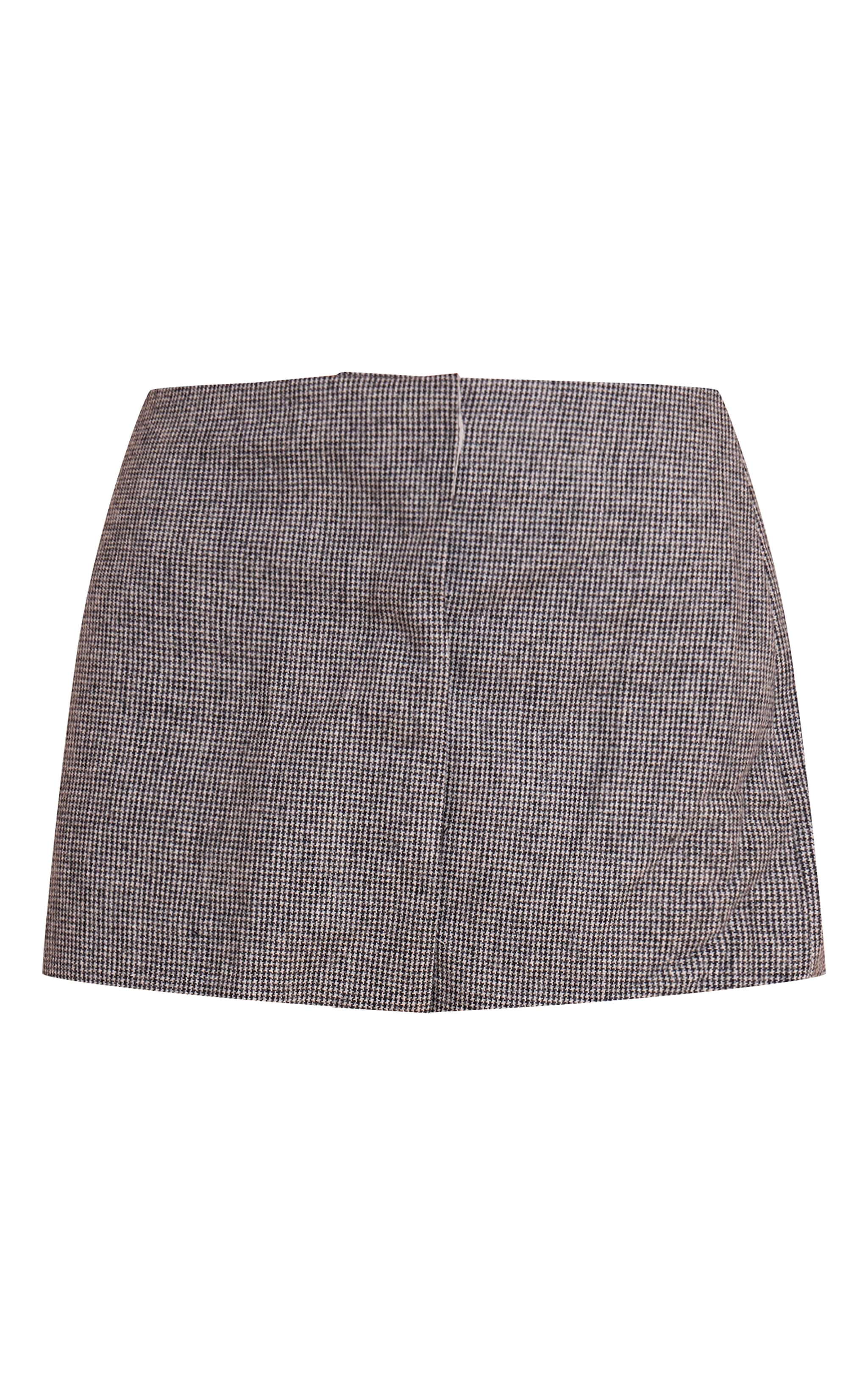 Grey Dogtooth Print Mini Skirt image 6