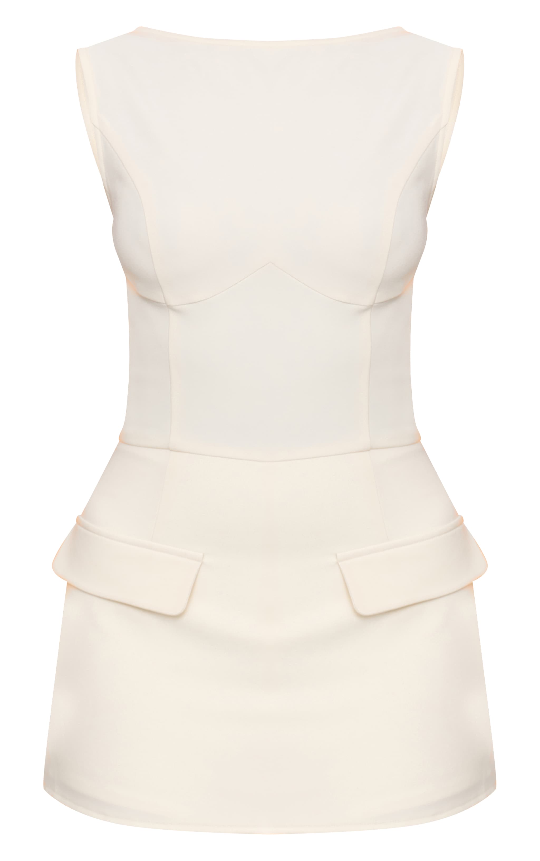 Lemon Woven Pocket Detail Sleeveless Skort Romper image 5