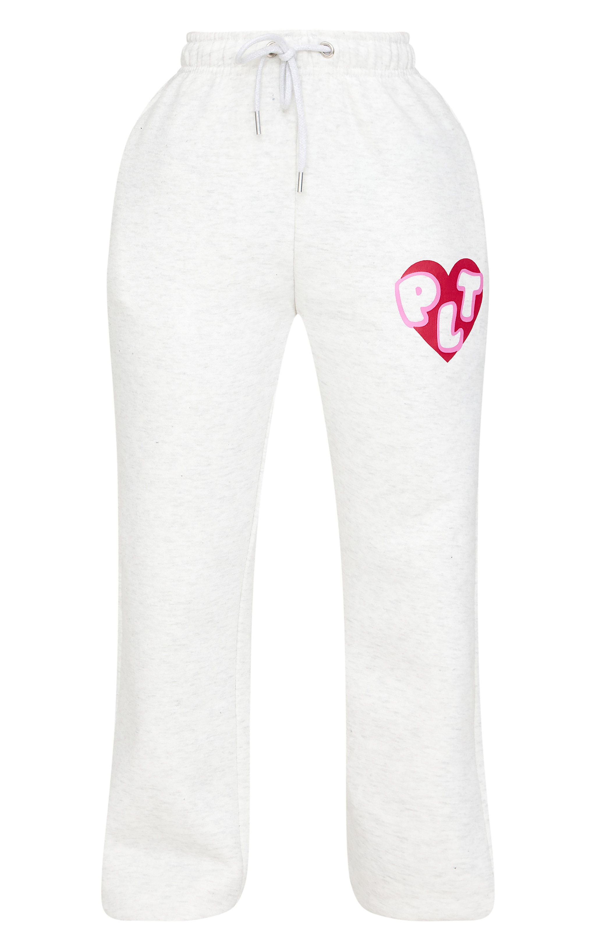Petite Ash Grey Graphic Detail Cuffed Sweatpants image 5