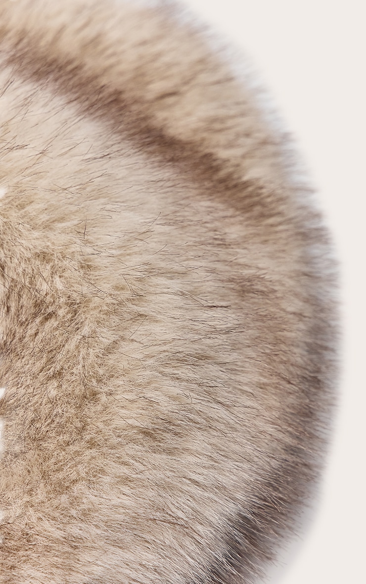 Mink Faux Fur Zipped Shoulder Bag image 5