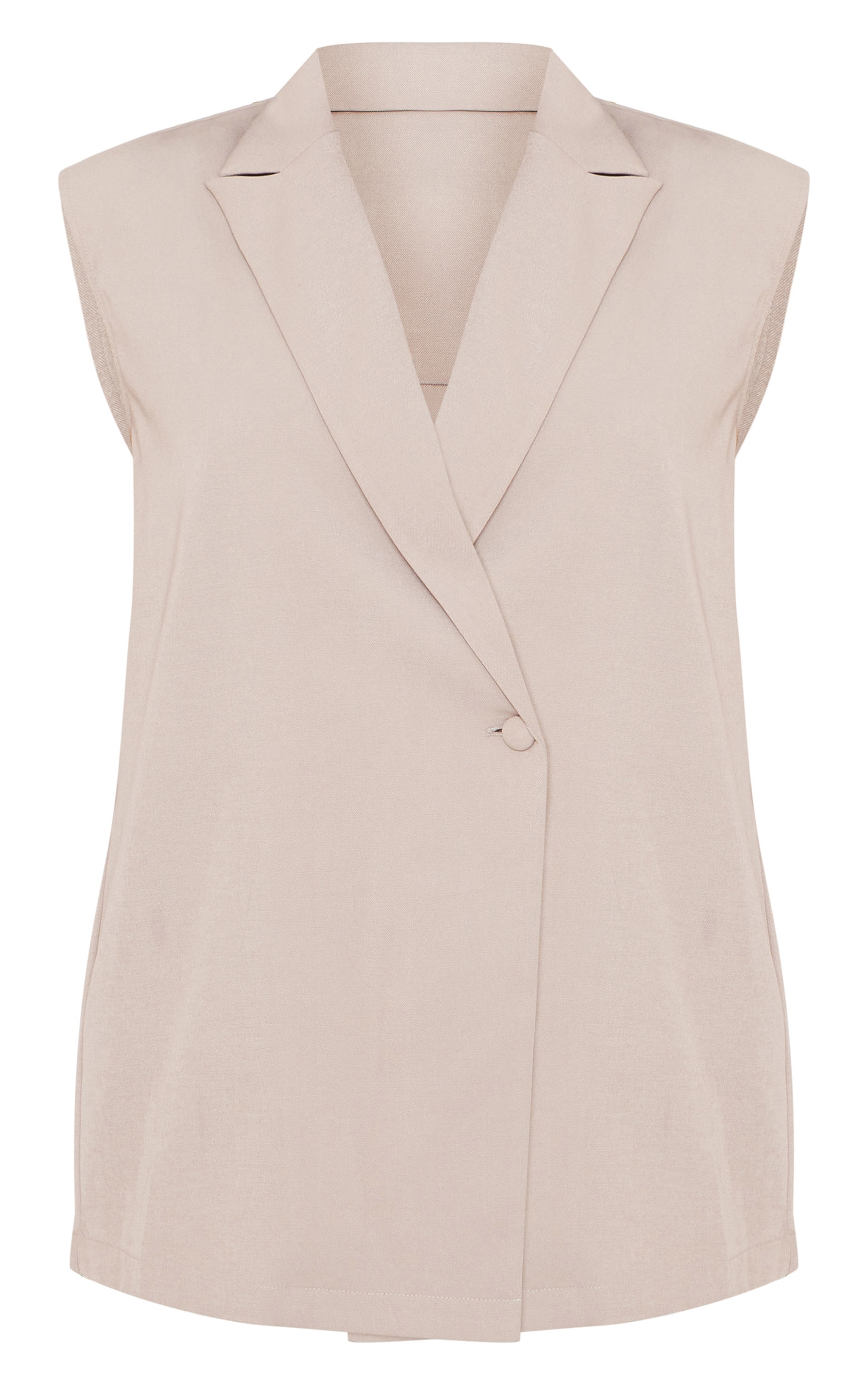 Beige Open Back Waistcoat image 5