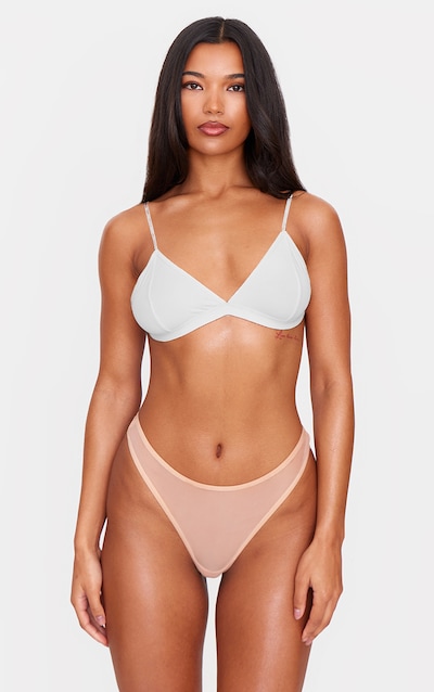 Lot de 5 strings basiques en mesh nude