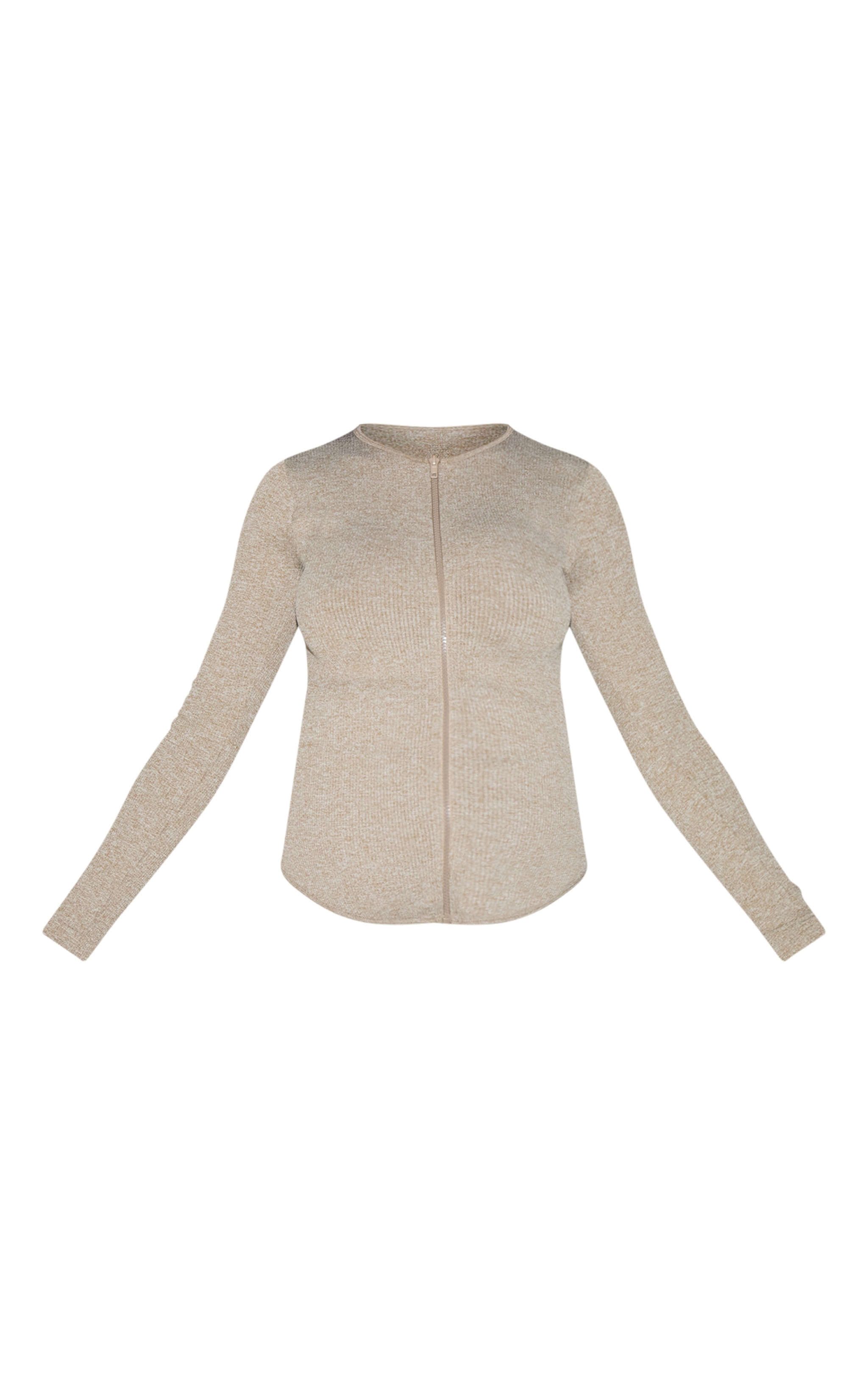 Maternité Cardigan de grossesse vert olive côtelé à zip image 5