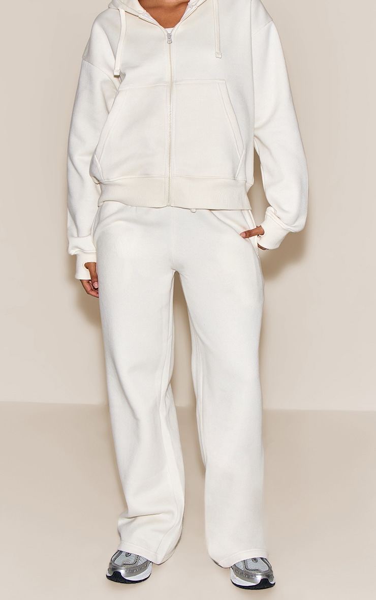 Cream Wide Leg Oversized Sweatpants image 2