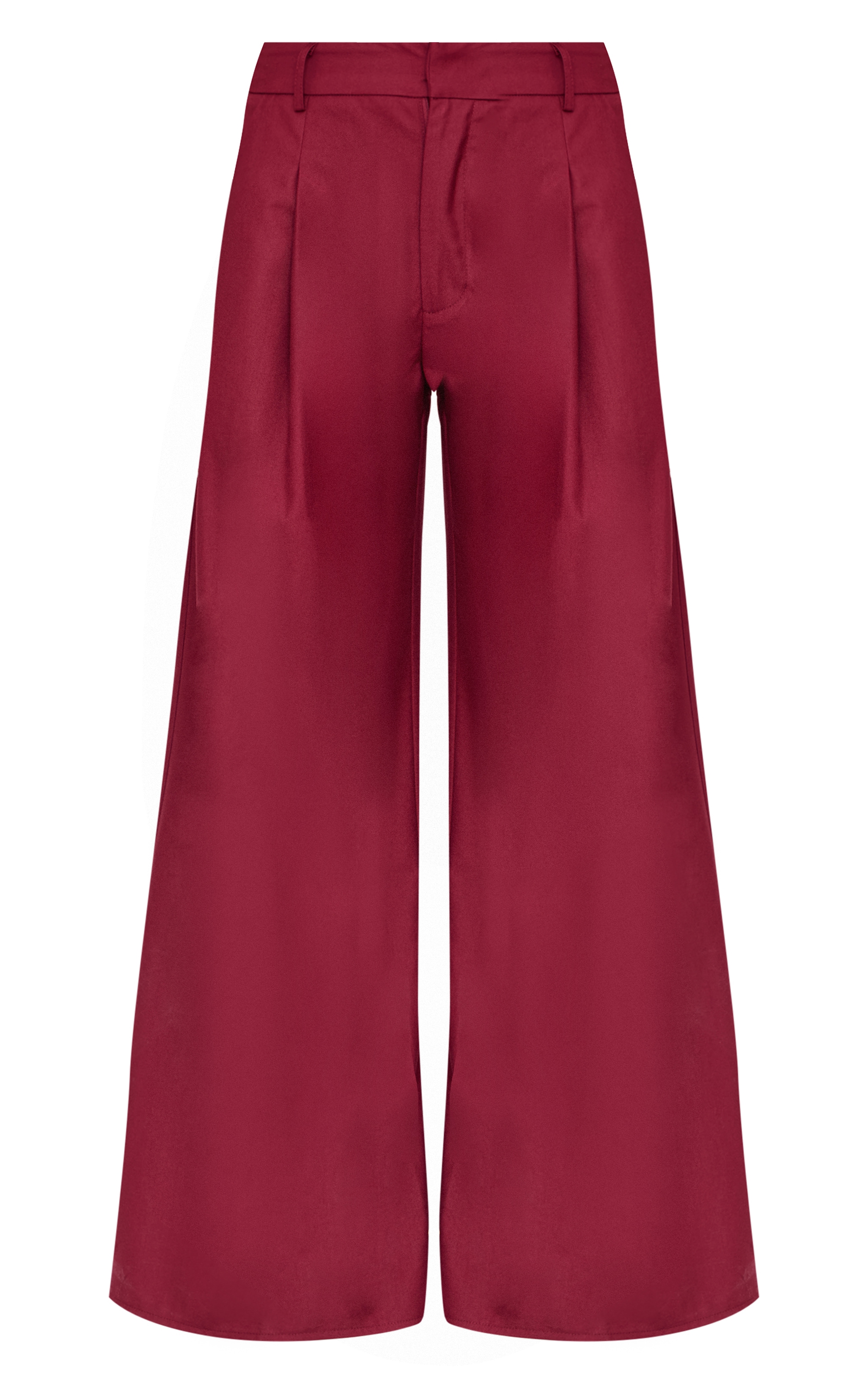 【INCHANT ME】Plum Pleated Wide Slacks Plum Woven Double Pleat Wide Leg Pants | Bottoms