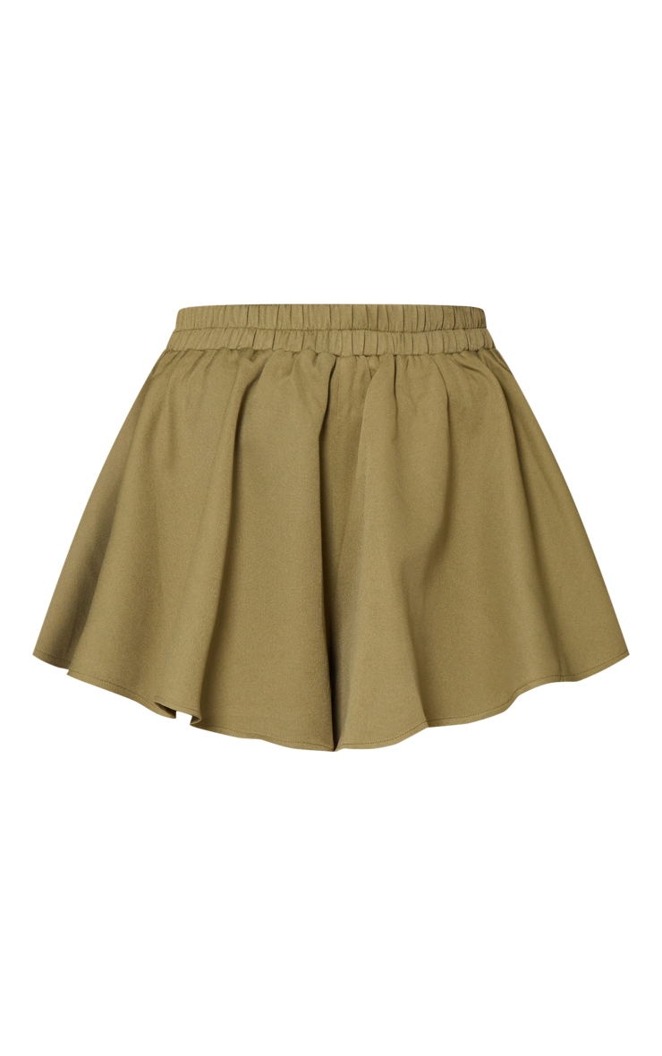 Khaki Woven Floaty Shorts image 6