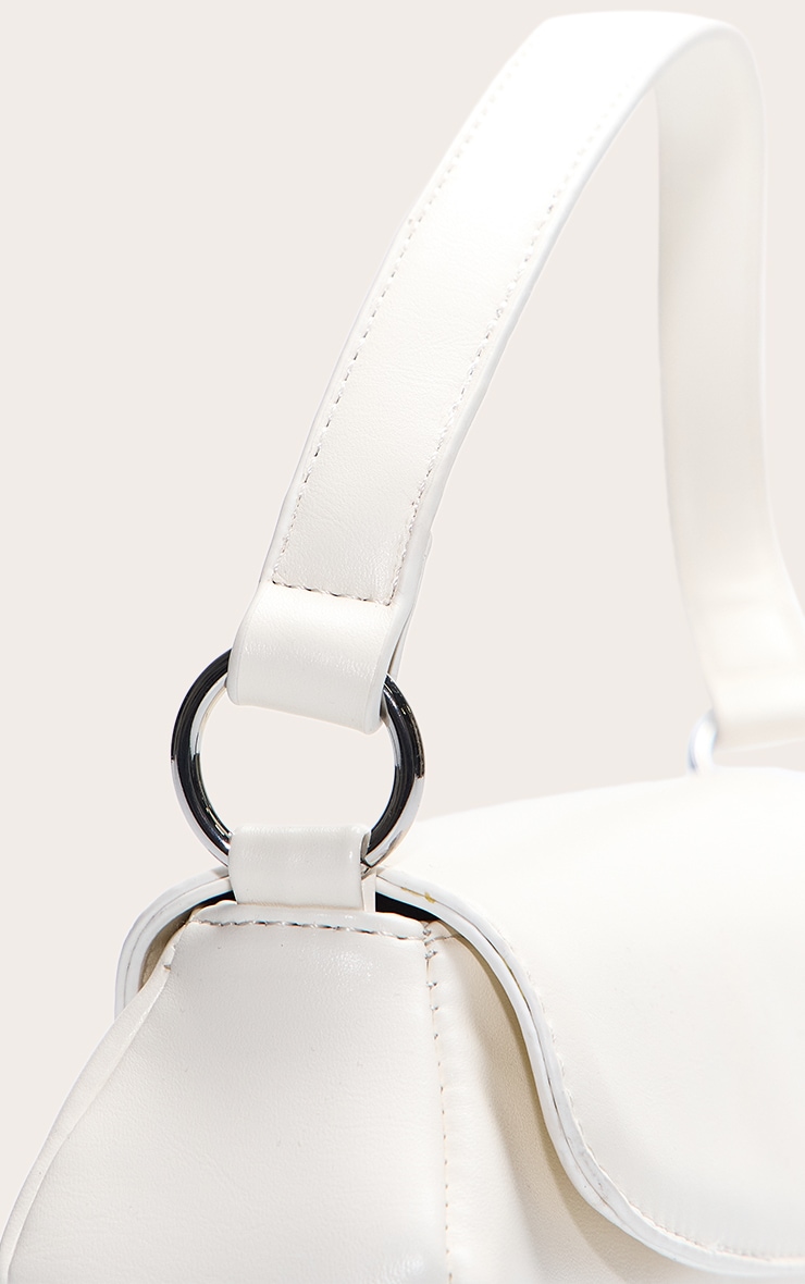 Sac Bandoulière Courbe Slim en PU Off White image 4