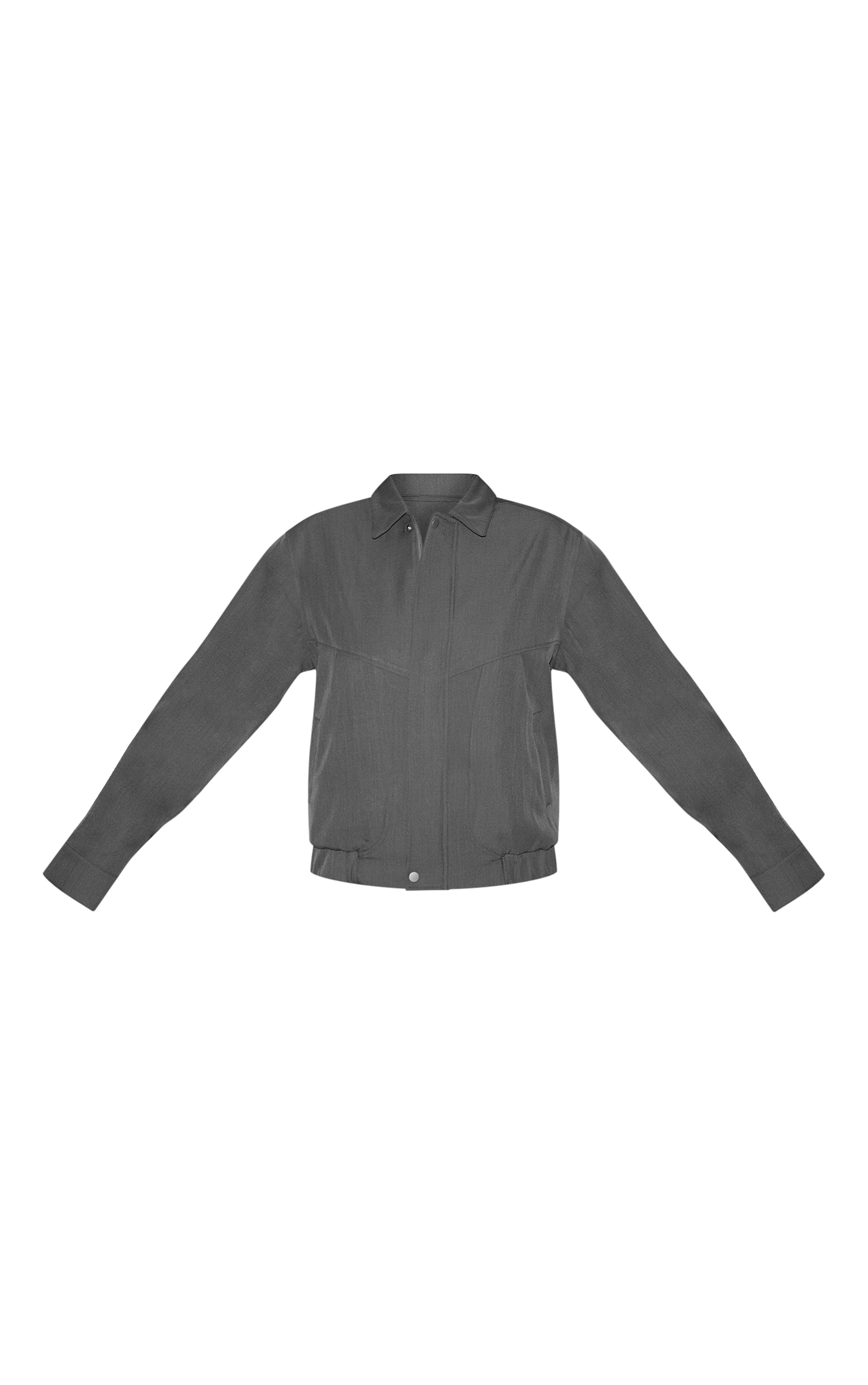 Tall Grey Oversized Utility Bomber Jacket image 5