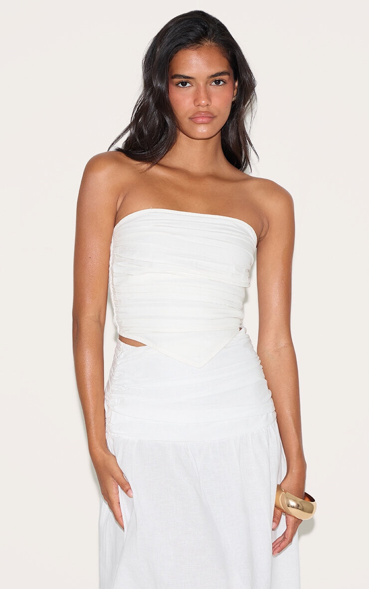 White Cotton Poplin A Line Low Rise Maxi Skirt | Co-ords