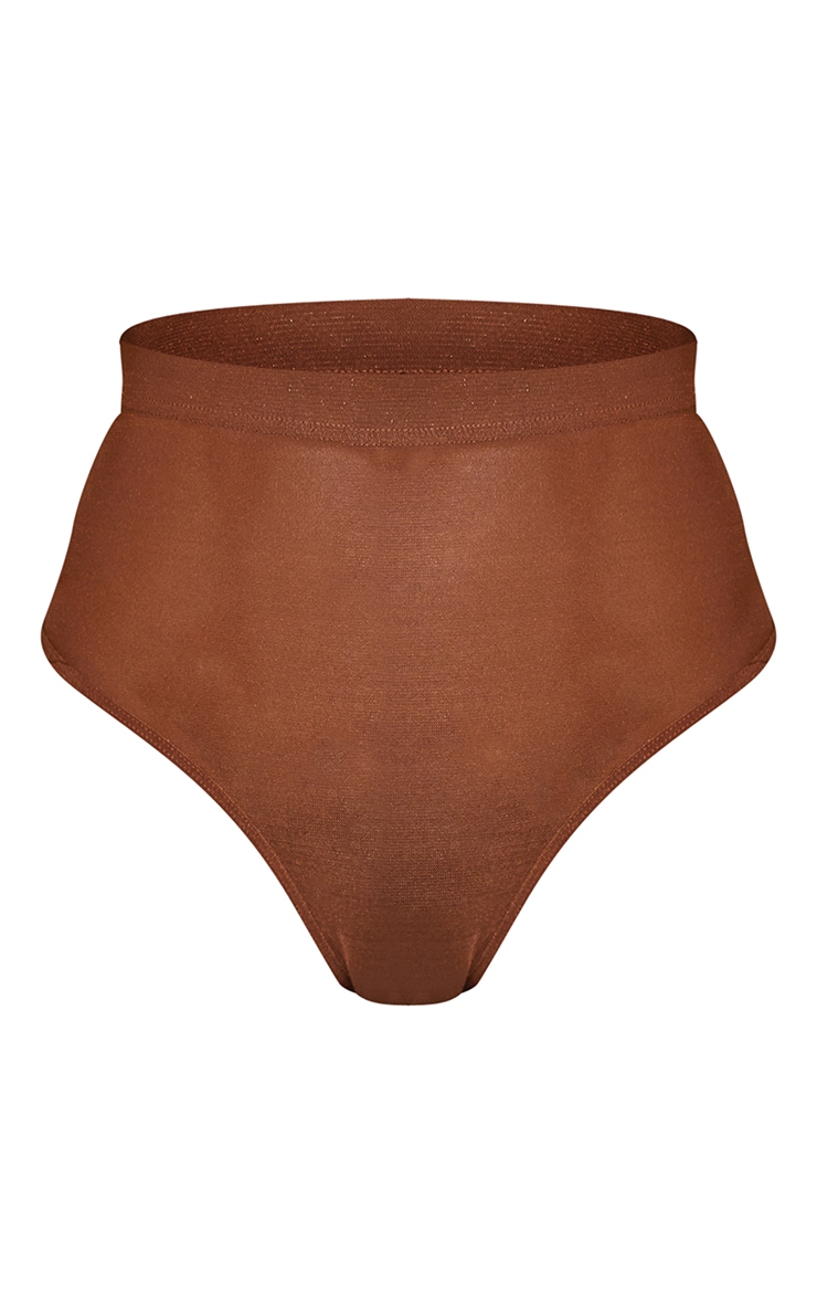 Brown Shapewear Power Mesh Control Brief PrettyLittleThing