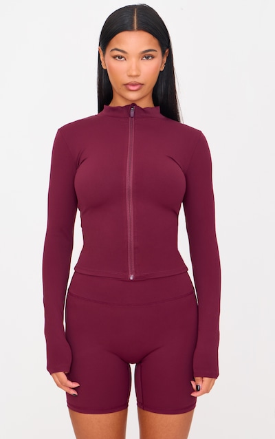 Deep Burgundy Sculpt Jacket