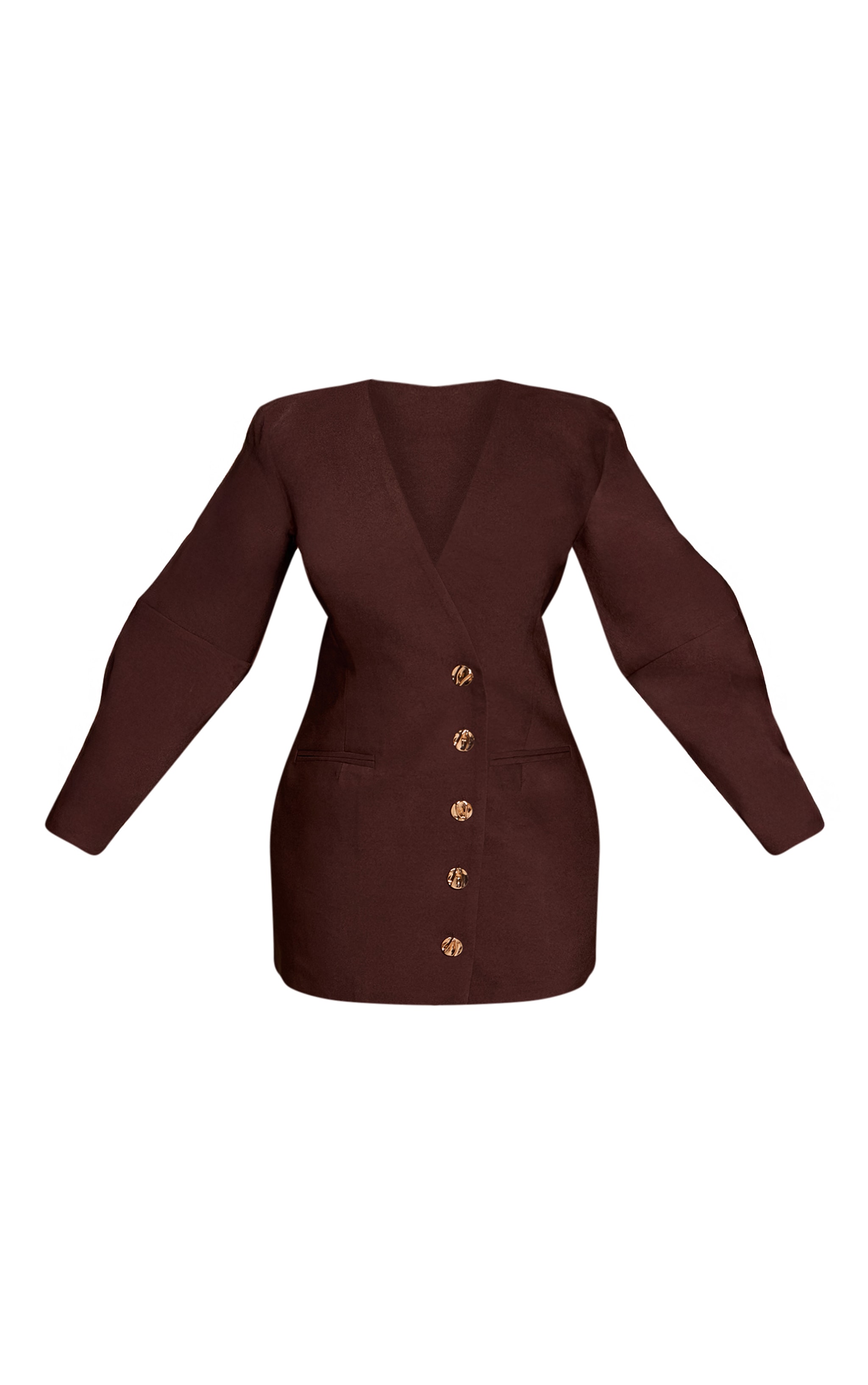 Shape Robe blazer de tailleur trapèze chocolat foncé à manches cocon image 5