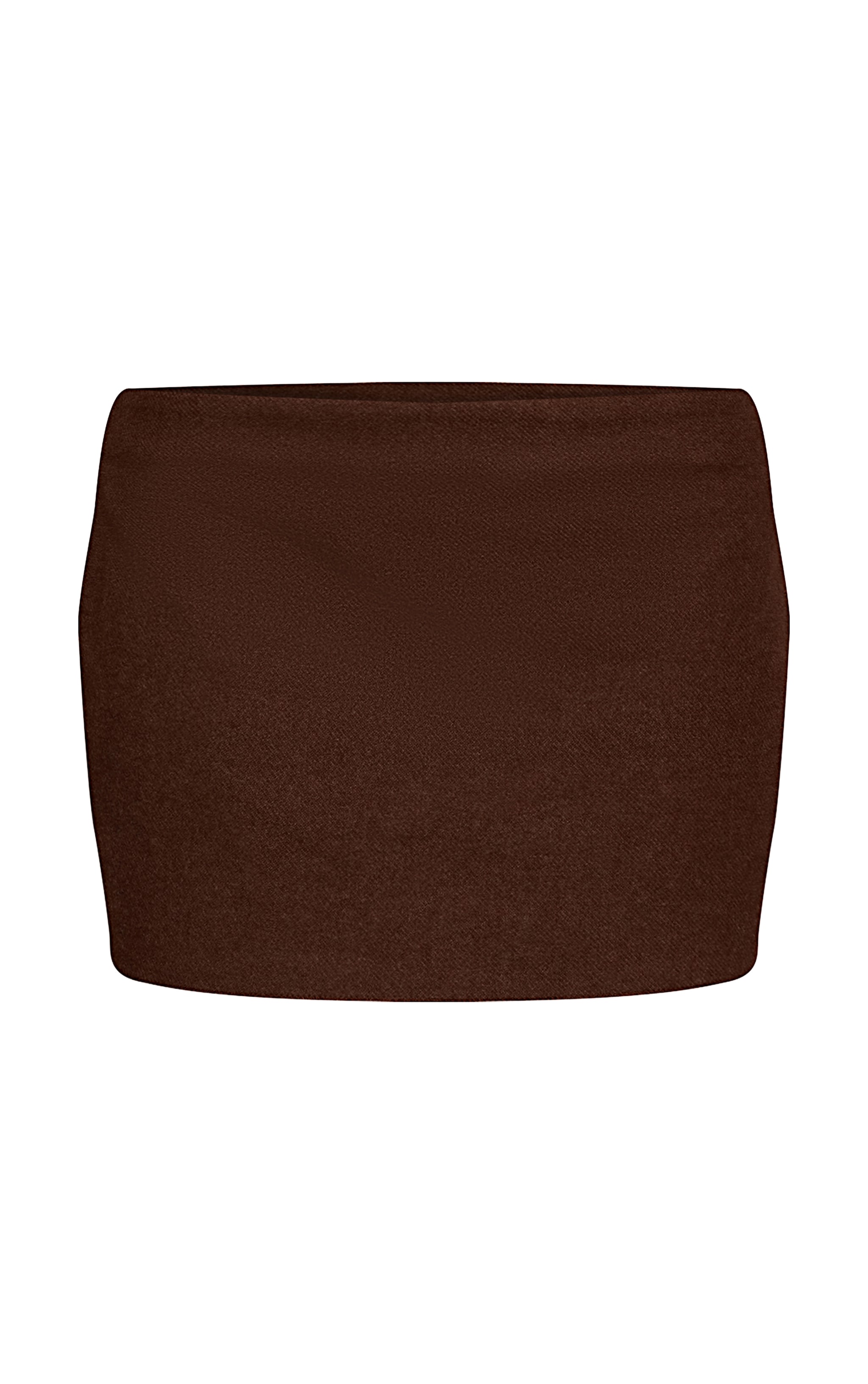 Dark Brown Twill Tailored Skirt image 6