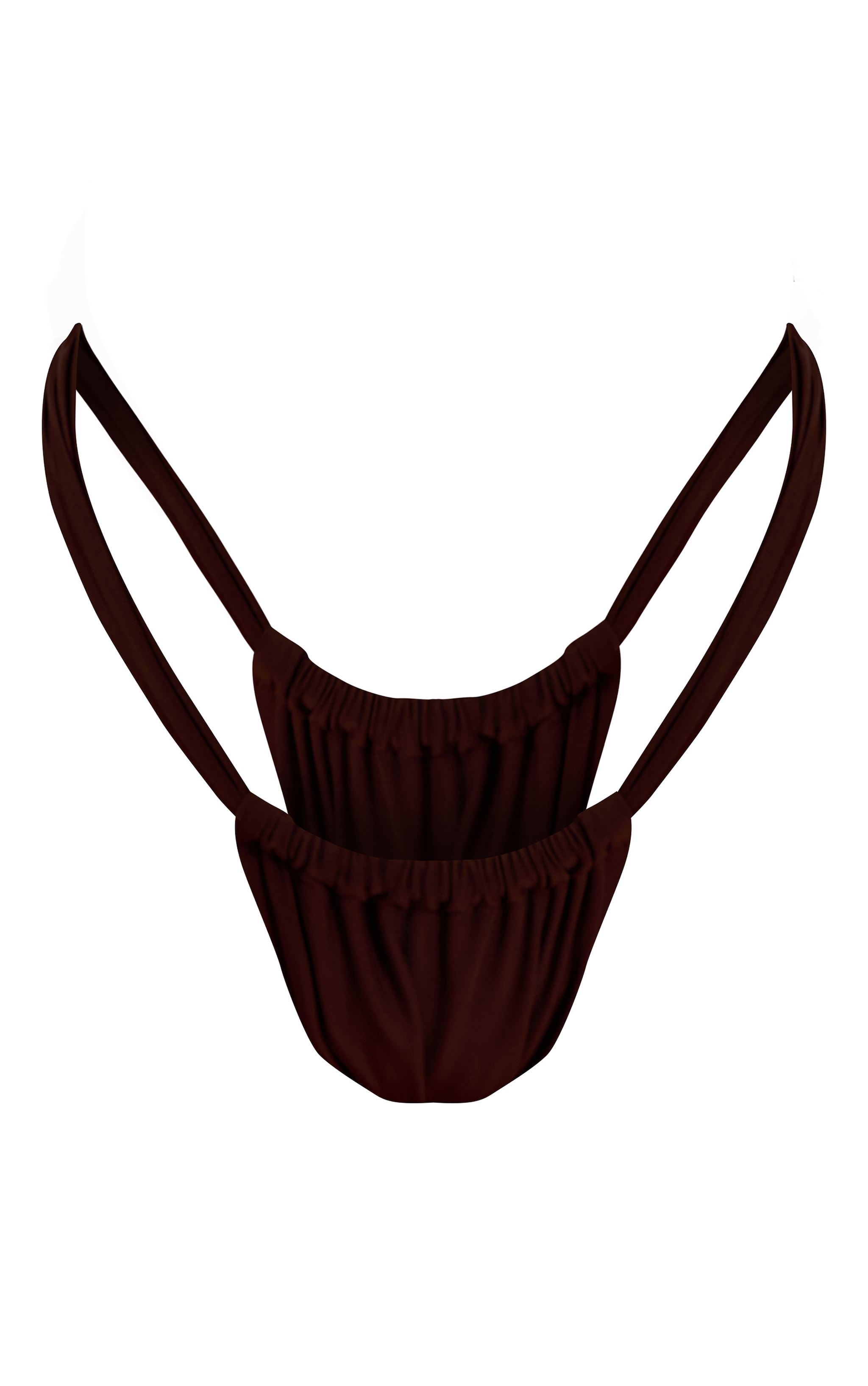 Espresso Thick Strap Ruched Bikini Bottoms image 5