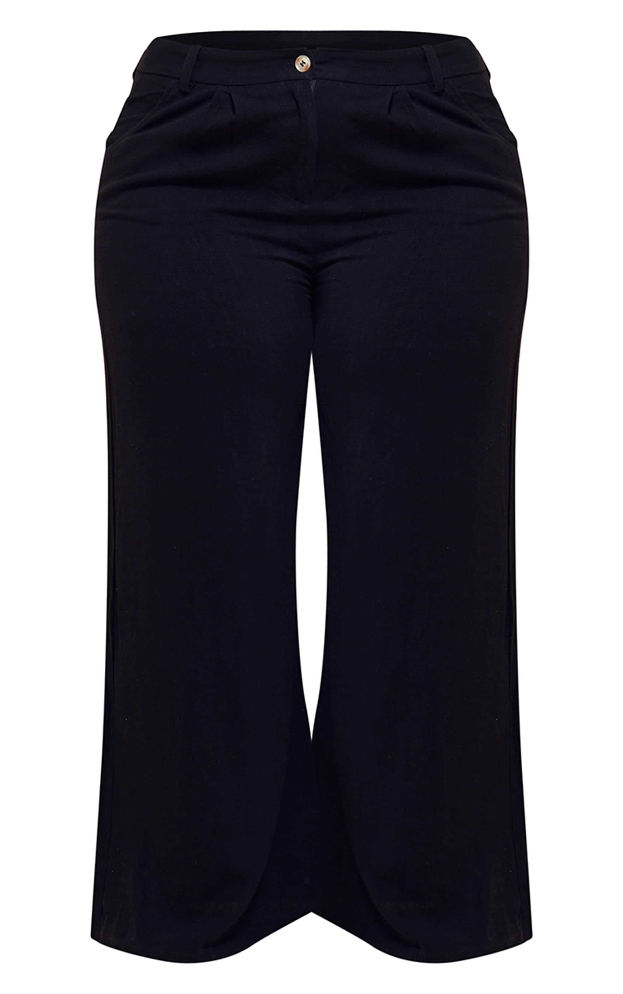 Pantalon De Tailleur Noir En Coton Ana | 3 Suisses