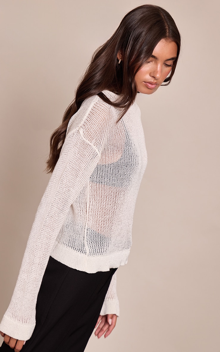 Sand Towelling Fine knit Top image 4