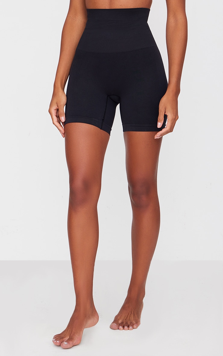 Black Shapewear High Waist Control Shorts image 2