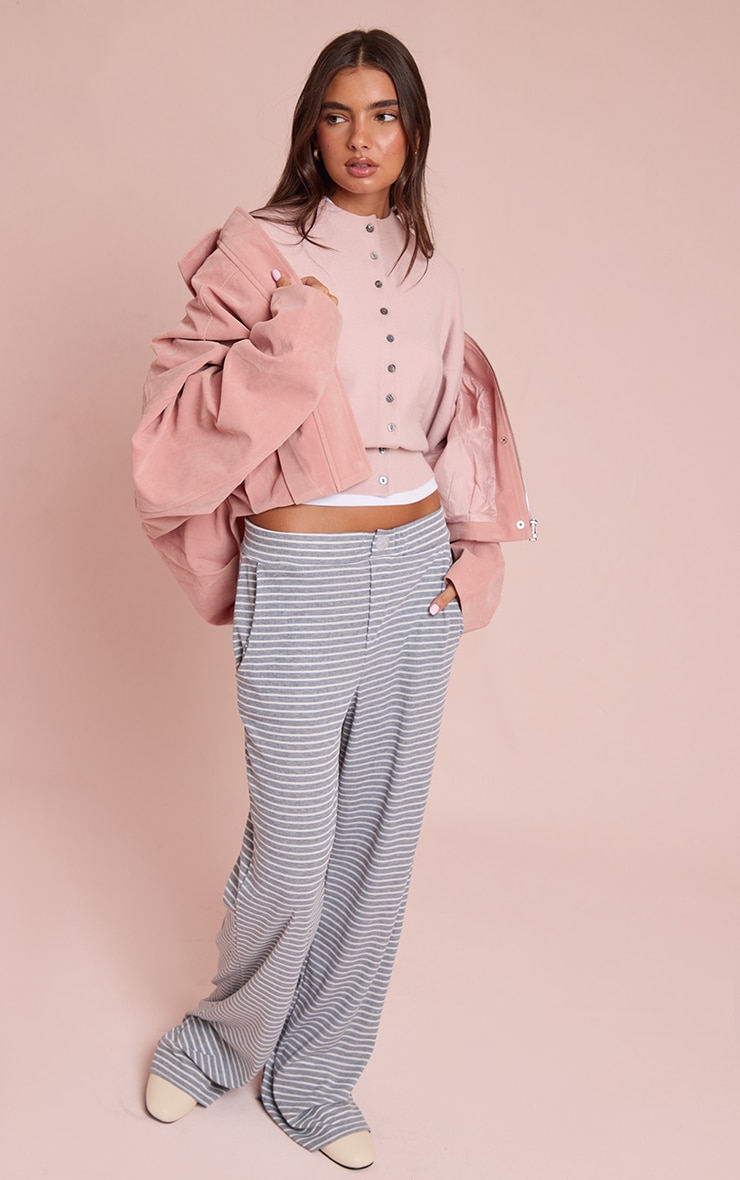 Cardigan en maille tricot compacte rose image 3