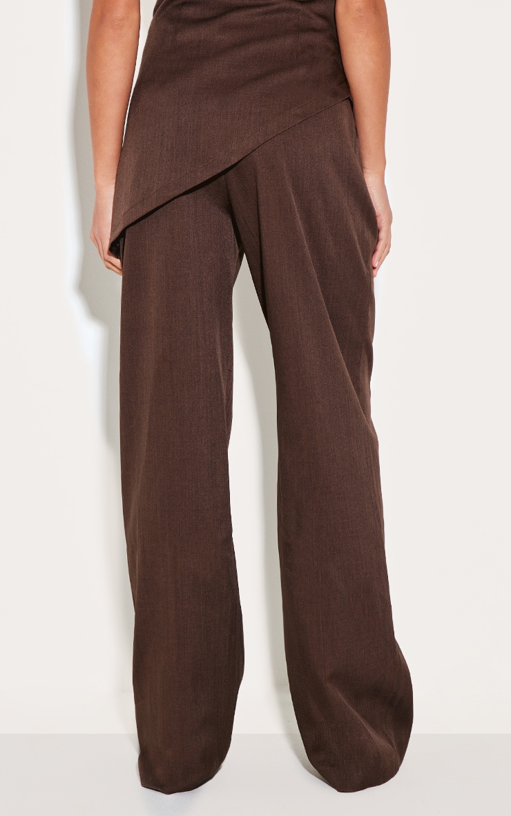 Chocolate Woven Wide Leg Pants Tailored image 3