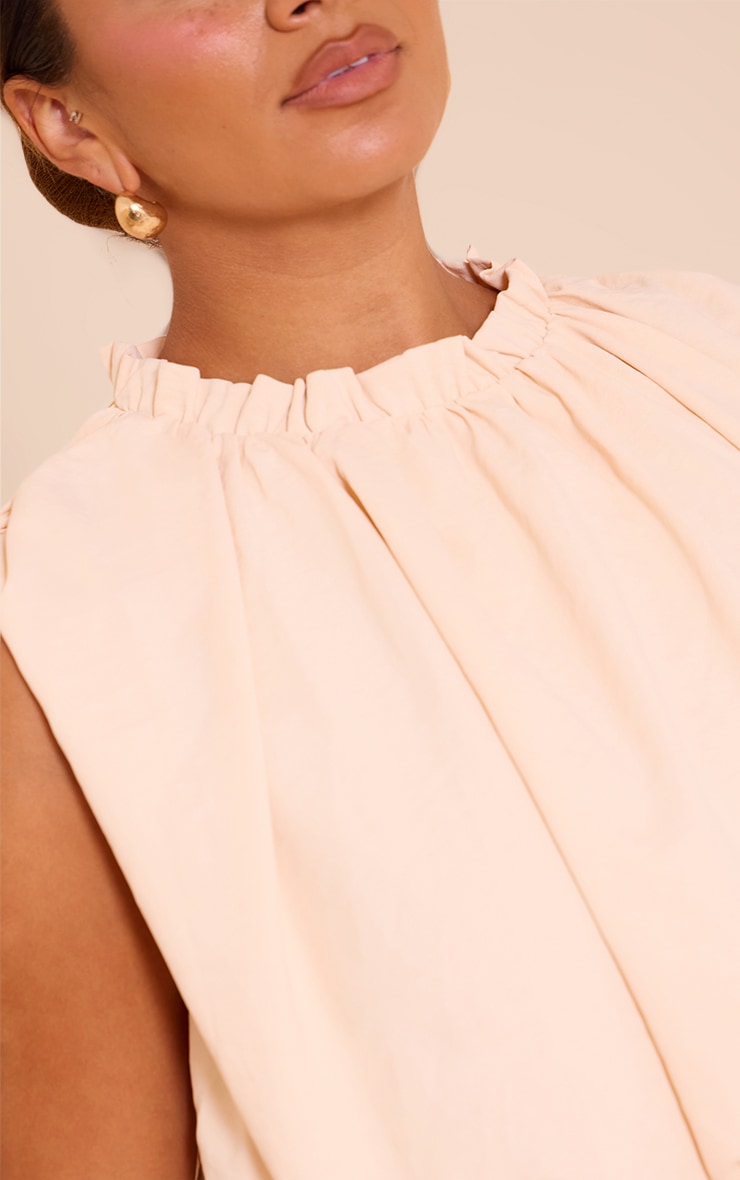 Shape Cream Hammered Satin Baloon Blouse image 4