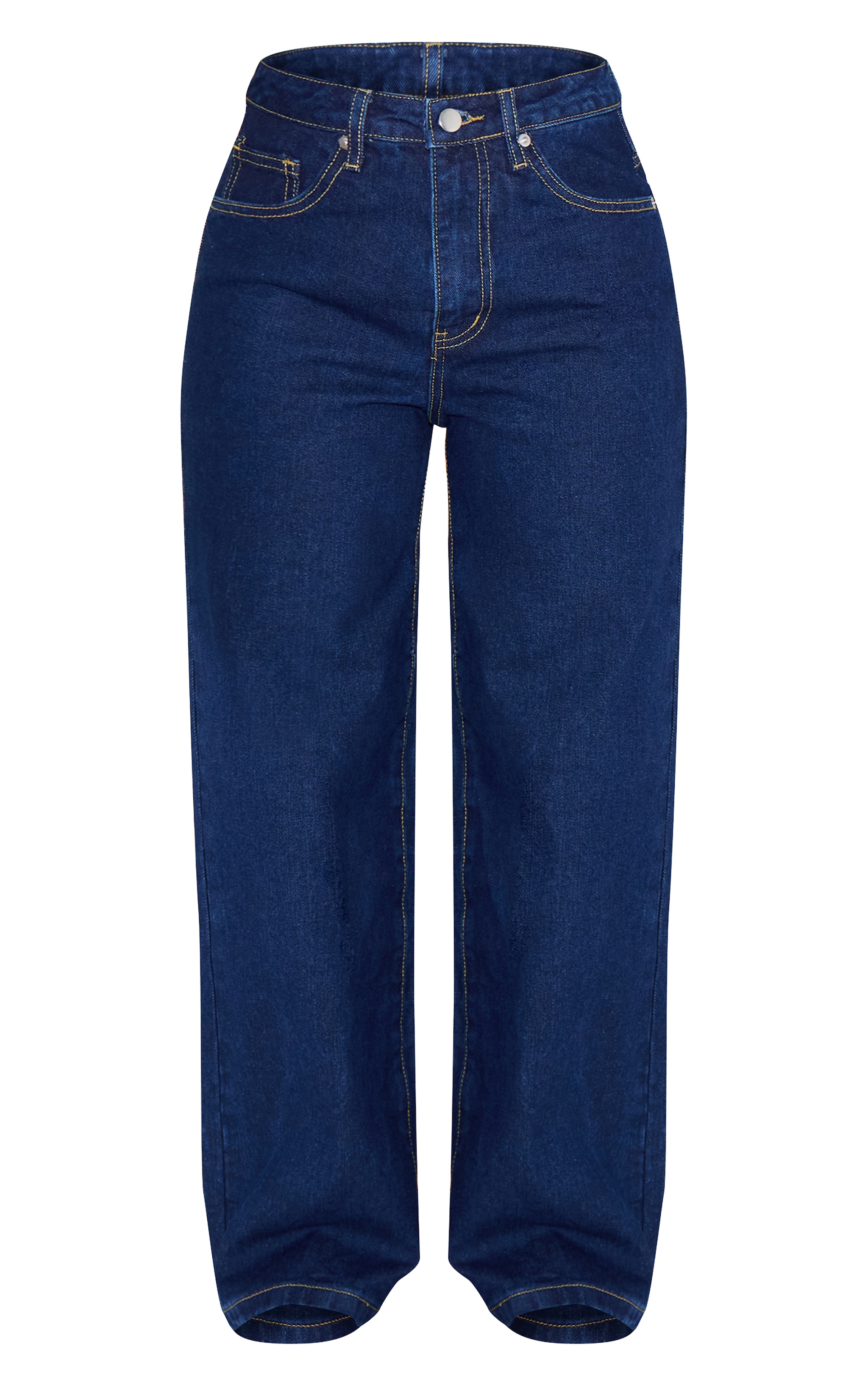 Petite Jean droit bleu indigo délavé à taille mi-haute image 5