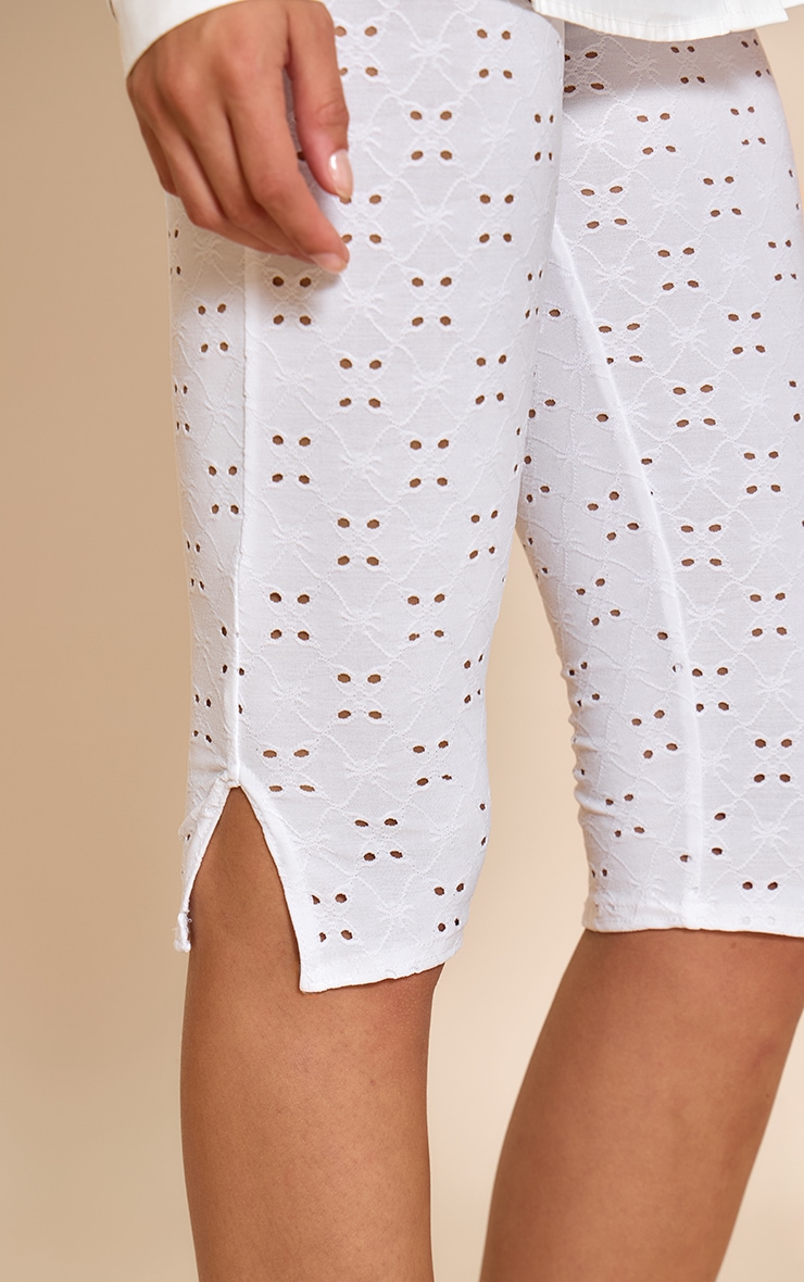 White Broderie Capris image 4
