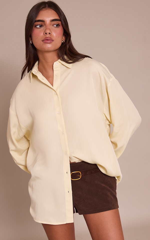 Chemise oversize en Tencel crème