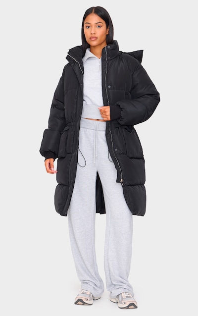 Tall Doudoune longue noire oversize