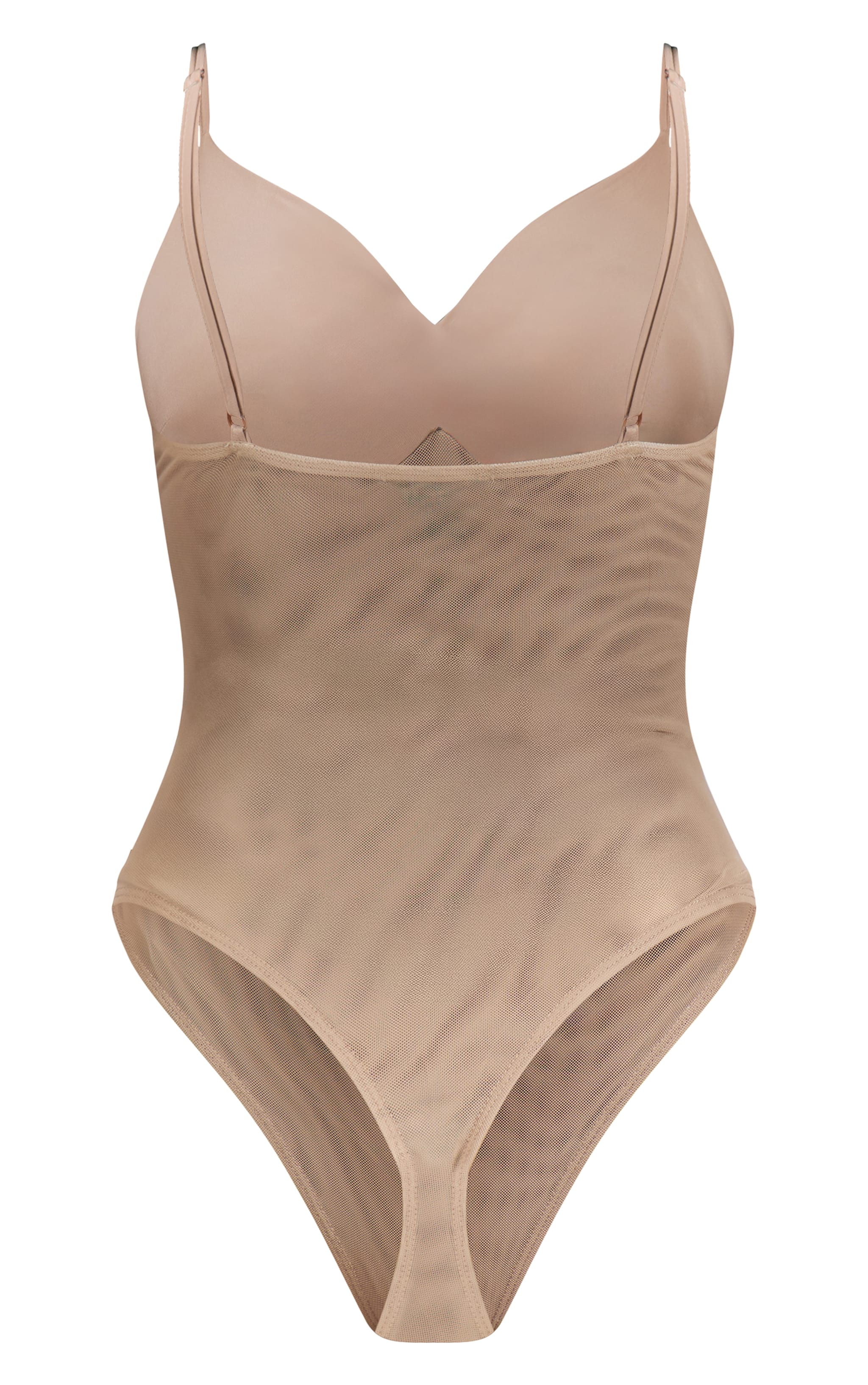 Tan Twist Bust Mesh Bodysuit image 6