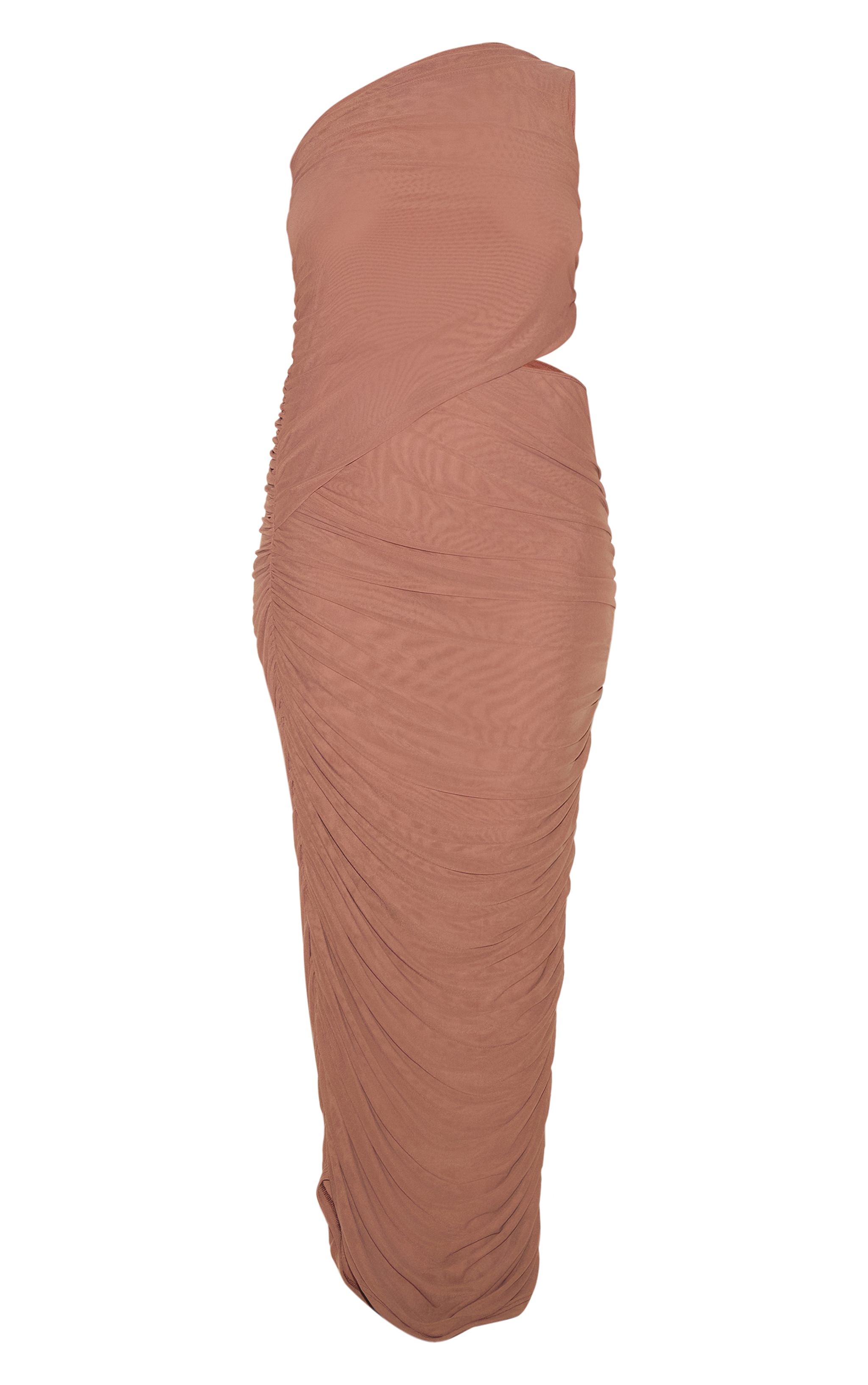 Plus Mushroom One Shoulder Ruched Maxi Dress image 5