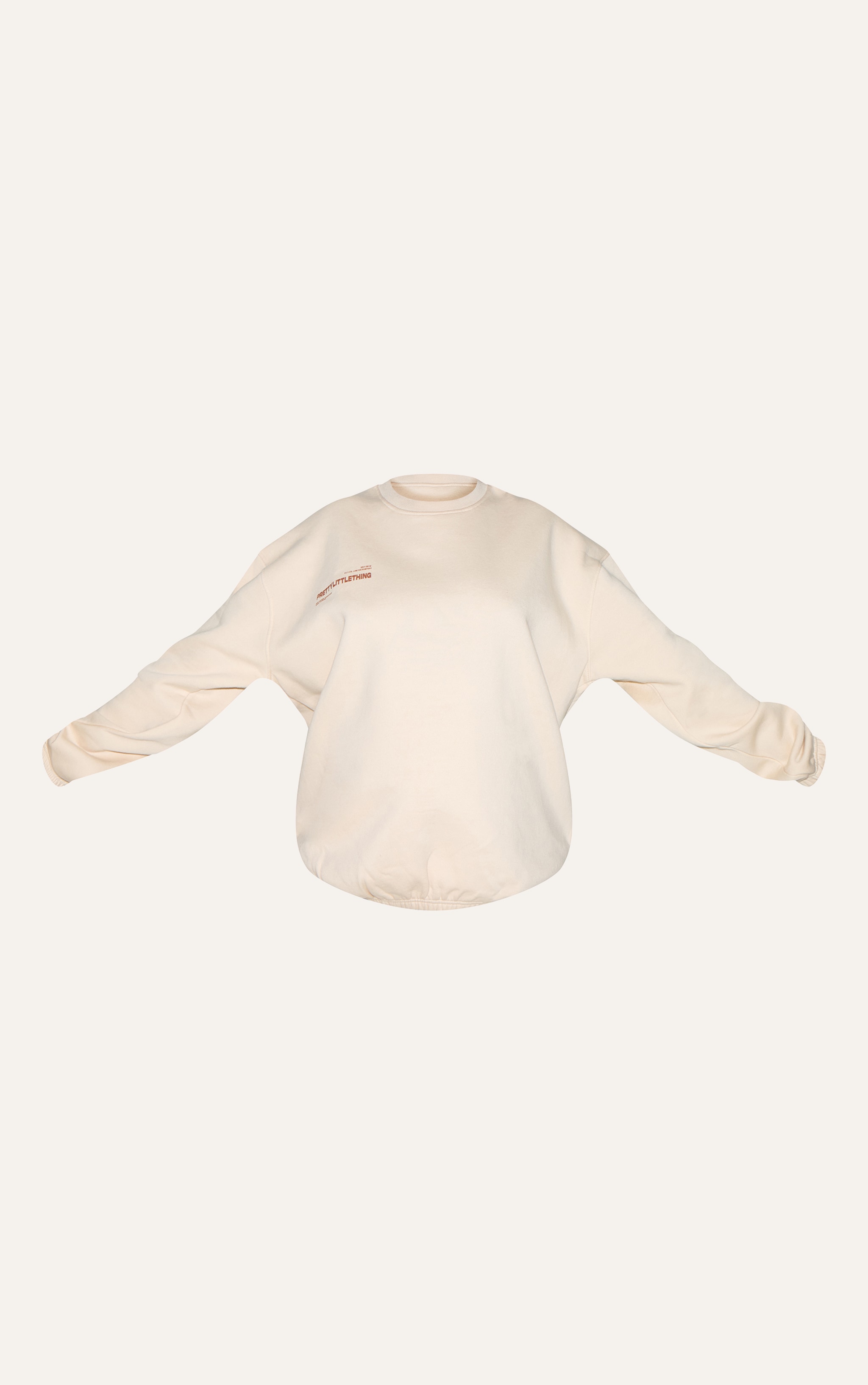 PRETTYLITTLETHING Maternity Stone Logo Oversized Sweatshirt image 5