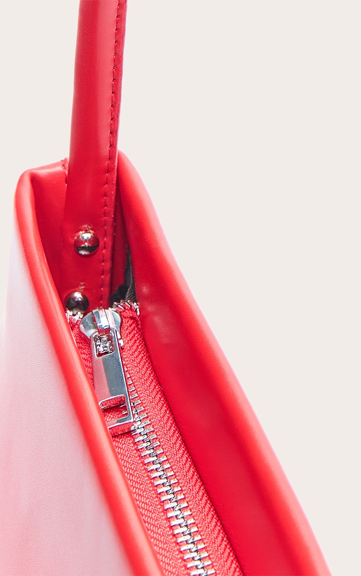 Sac à main fin rouge vif image 4