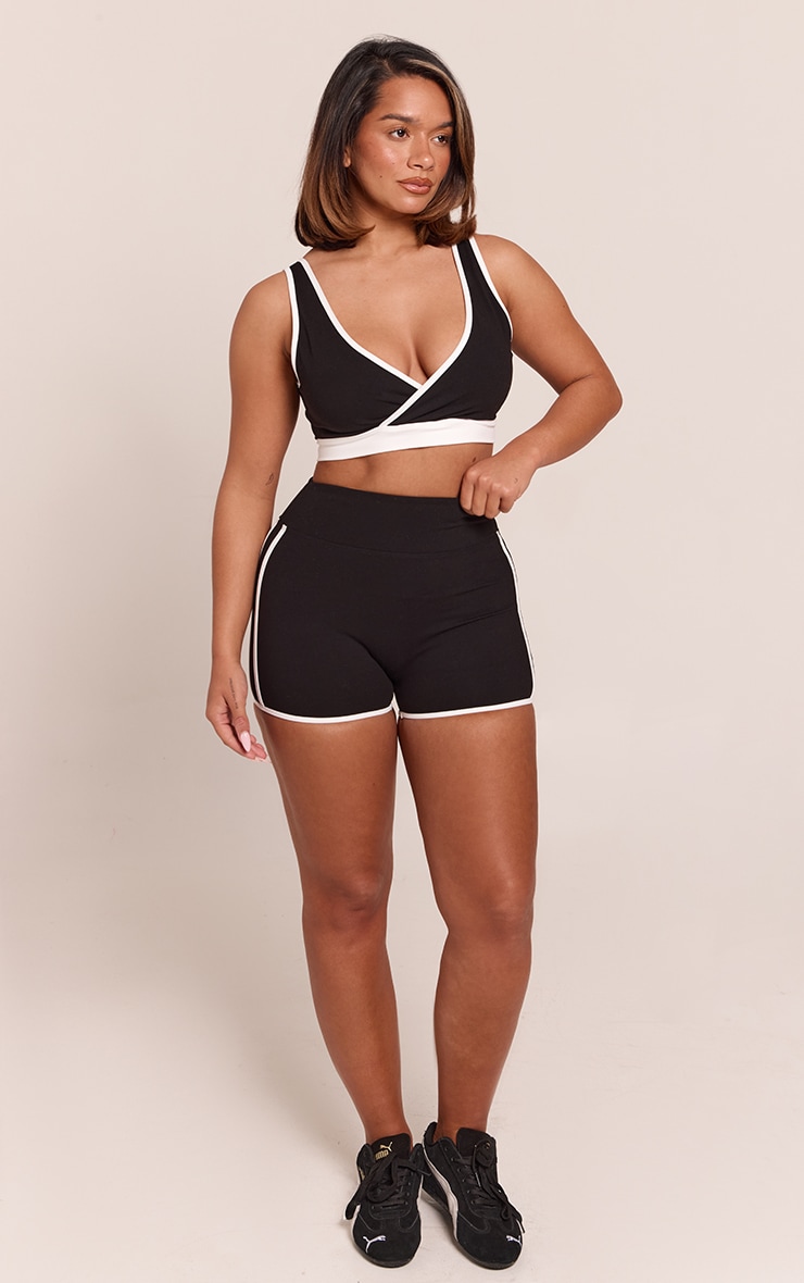Shape Short en Sculpt noir à rayures contrastantes