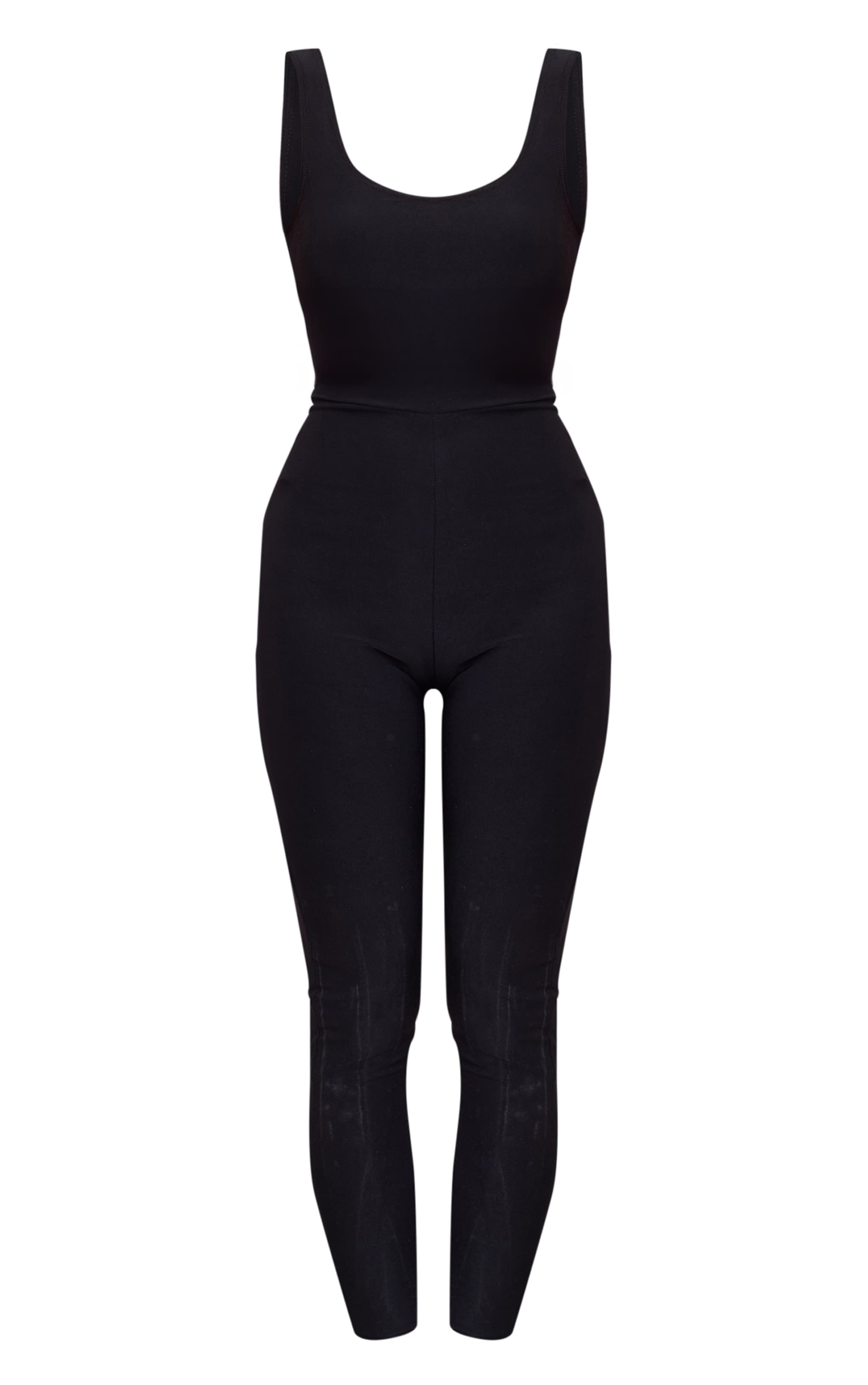 Black Slinky Sleeveless Scoop Neck Jumpsuit image 5