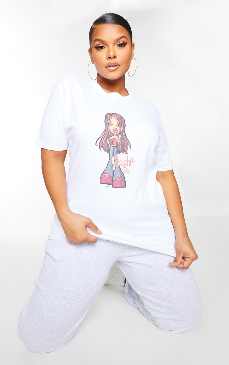 Plus White Sasha Bratz T Shirt