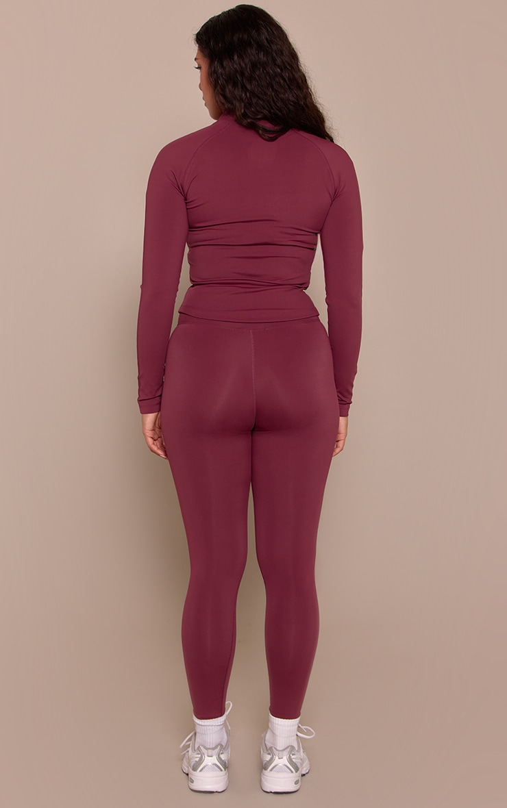 Shape Burgundy Sculpt Wrap V Front Legging image 3