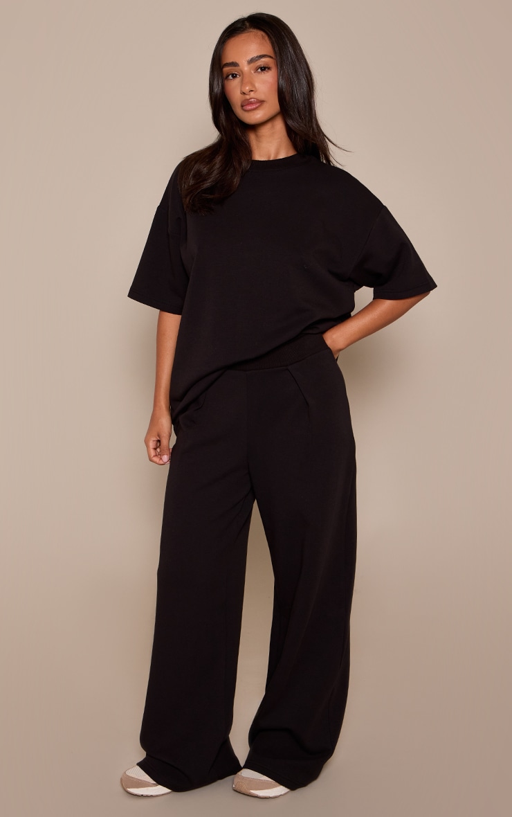 Petite Black Wide Leg Sweatpants  image 1